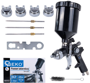 GEKO Pistolet lakierniczy HVLP 4 dysze