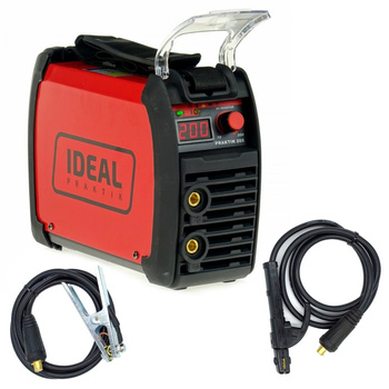Inwertorowa spawarka MMA 200A PRAKTIK205D zestaw