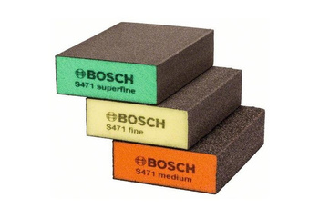 Gąbki szlifierskie S471 Flat Edge 3szt Medium Fine Superfine 2608621253 BOSCH