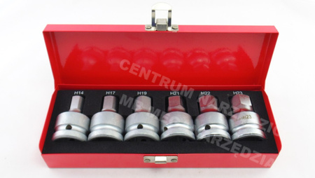 ZESTAW IMBUSÓW IMBUS UDAROWY HEX 3/4 14-23mm 6szt