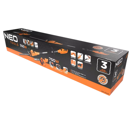 NEO TOOLS Urządzenie ogrodowe 2w1 piła do gałęzi i nożyce do żywopłotu na wysięgniku