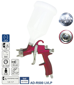 ADLER PISTOLET LAKIERNICZY LVLP 1.5mm AD-R500