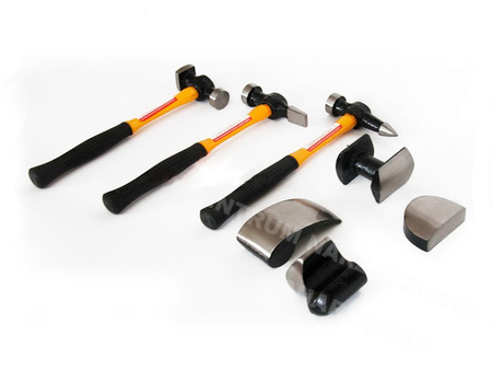 ZESTAW BLACHARSKI MŁOTKI KOWADEŁKA BLACHARSKIE 7SZ