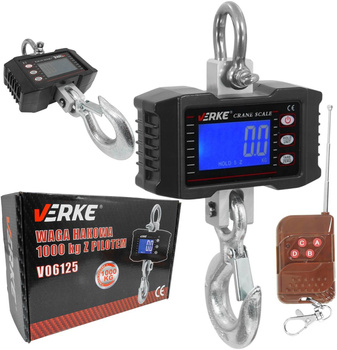 VERKE Waga hakowa 1000kg z pilotem  V06125