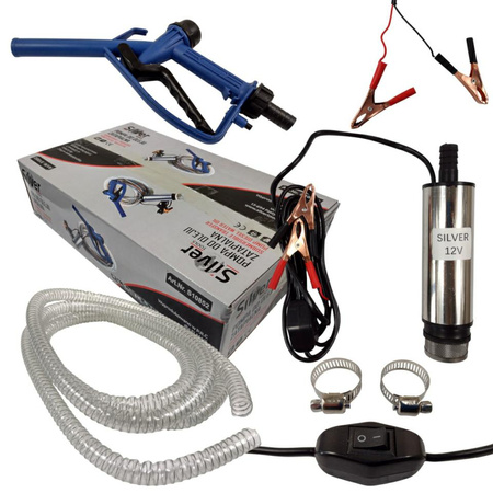 Pompka do paliwa 38mm 12V zestaw /SILVER