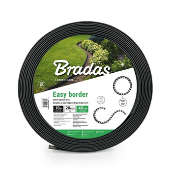 BRADAS Zestaw obrzeży trawnikowych 40mm easy border czarne