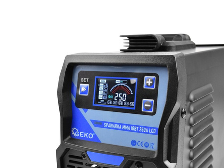 GEKO Spawarka inwertorowa MMA IGBT 250A LCD 230V elektrodowa