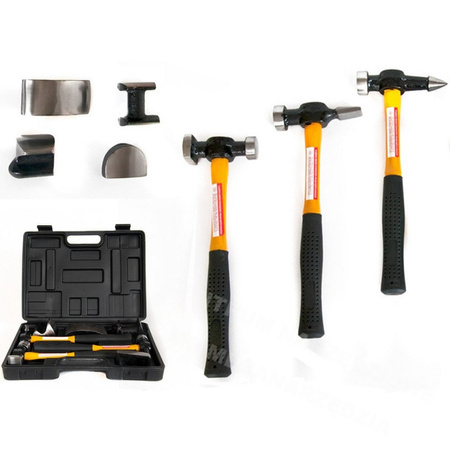 ZESTAW BLACHARSKI MŁOTKI KOWADEŁKA BLACHARSKIE 7SZ