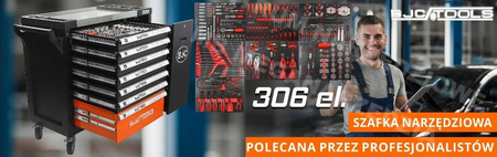 Szafka serwisowa 7 szuflad 306 el wózek narzędziowy M66598 BJC