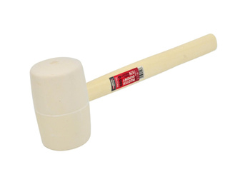 AWTOOLS Młotek gumowy trzon drewno biały 340g