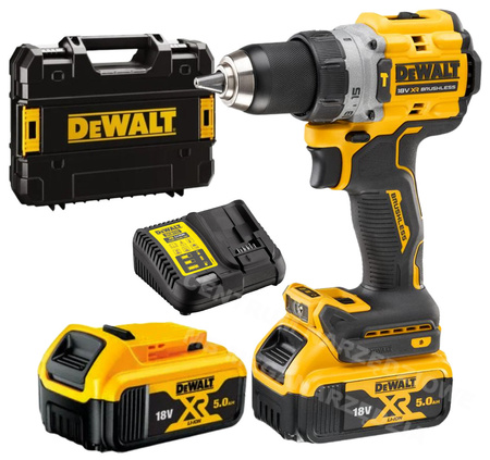 Wiertarko-wkrętarka udarowa 18V 90Nm 2x5Ah DCD805P2T-QW DEWALT
