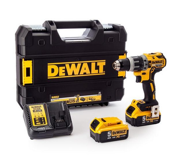 DEWALT Wiertarko-wkrętarka udarowa 18V 70/27Nm DCD796P2 + 2x Akumulator 5,0Ah LI-ION + walizka TSTAK