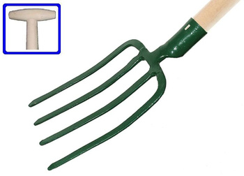 Widły ogrodnicze uchwyt T trzonek 90 cm kod 98 KARD