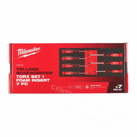 MILWAUKEE Wkładka piankowa z wkrętakami 7szt. TORX