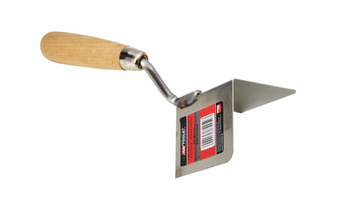 Kielnia sztukatorska nierdzewna kątowa 60x80mm z drewnianym uchwytem AW30244 AWTOOLS