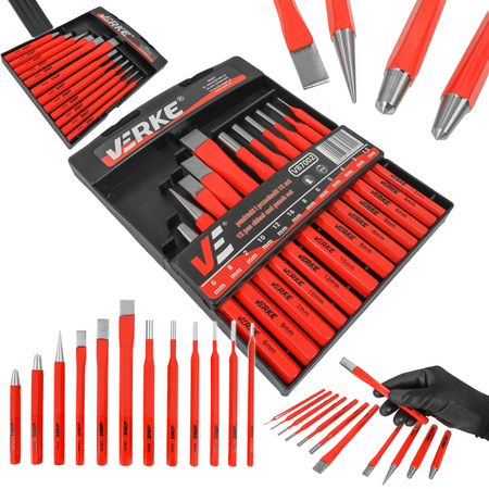 Punktaki i przecinaki 12 szt. w kasecie VERKE