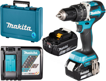 MAKITA Wiertarko-wkrętarka udarowa 18V 54/30Nm 2x Akumulator 5.0 Ah