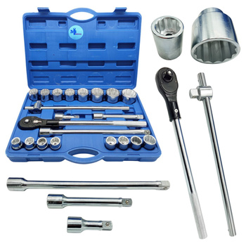 MAGNUS Zestaw kluczy nasadowych 3/4 cala 19-50mm, grzechotka, pokrętło, przedłużki