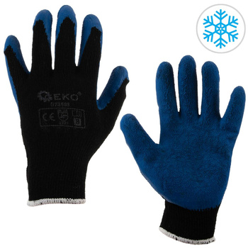 Geko Rękawice robocze ocieplane zimowe BLUE r.10 G73597