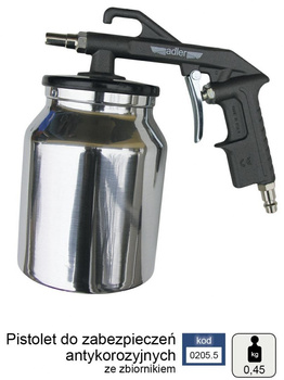 ADLER PNEUMATYCZNY PISTOLET ANTYKOROZYJNY ZE ZBIORNIKIEM