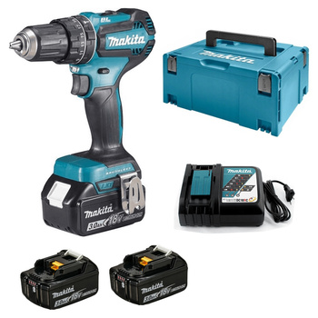 MAKITA Wiertarko-wkrętarka udarowa 18V 50Nm 3x Akumulator 3,0Ah +2x Bit PH1x90mm