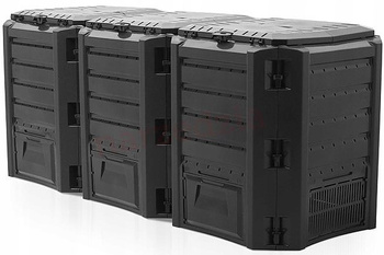 Kompostownik 1200 l 3 segmenty czarny IKSM1200C-S411 PROSPERPLAST