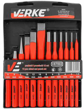 Punktaki i przecinaki 12 szt. w kasecie VERKE