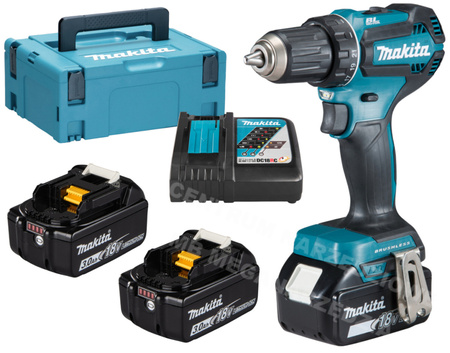 MAKITA Wkrętarka 18V DDF485RF3J 50Nm 3x3,0Ah BLDC MAKPAC