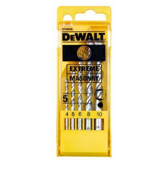 Zestaw wierteł do betonu widia 5 szt 4 do 10 mm DT6956-QZ DEWALT