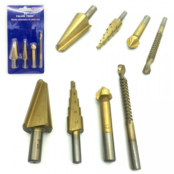 FALON TECH Zestaw wierteł uniwersalnych do stali 4 szt.