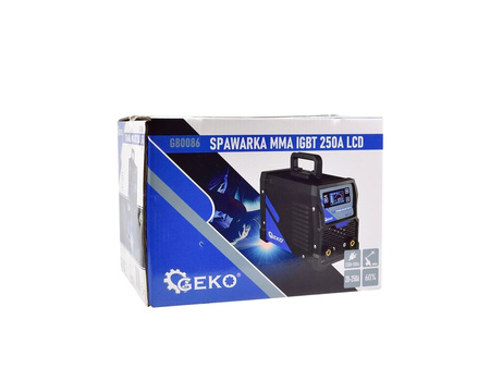GEKO Spawarka inwertorowa MMA IGBT 250A LCD 230V elektrodowa