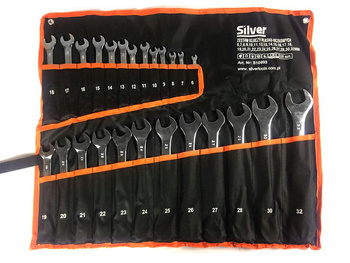 Klucz płasko-oczkowy 6-32mm 25szt. /SILVER