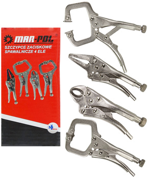 MAR-POL Szczypce zaciskowe spawalnicze 4 szt. M49031