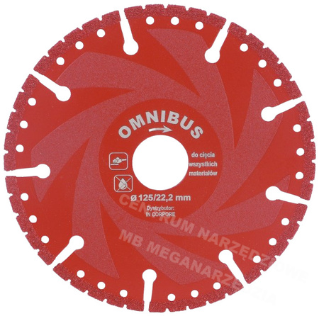 06020 OMNIBUS 125 mm tarcza z nasypem diamentowa UNIWERSALNA