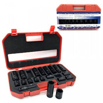 ADLER ZESTAW NASADEK UDAROWYCH 1/2 NASADKI UDAROWE 20el AD-20KD