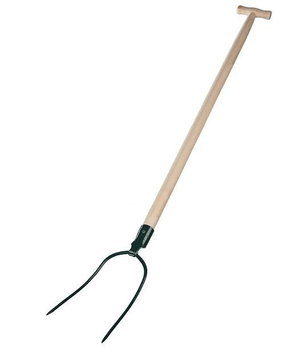 Widły ogrodnicze 2-zębne uchwyt T 130 cm kod 197 KARD