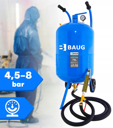 BAUG Piaskarka syfonowa 76 litrów + Maska ochronna