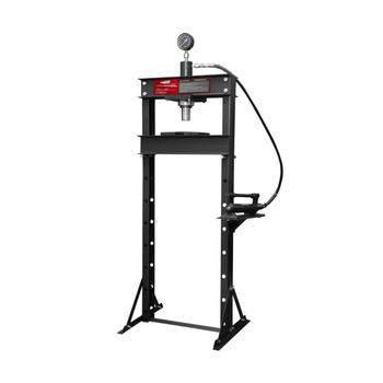 Prasa hydrauliczna 12T z manometrem, regulacja blatu, AWTOOLS AW20056