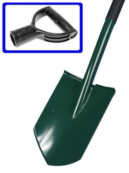 Szpadel ostry z metalowym trzonem i uchwytem typu D 240 KARD