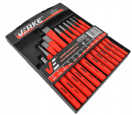 Punktaki i przecinaki 12 szt. w kasecie VERKE