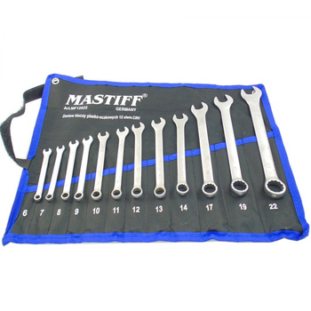 KLUCZE PŁASKO OCZKOWE 12pcs MASTIFF PŁACHTA