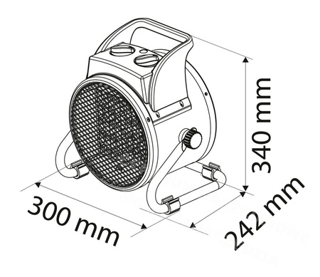 NEO TOOLS Nagrzewnica elektryczna PTC 5kW 400V ceramiczna