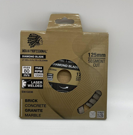 Tarcza diamentowa 125mm turbo segment IP7780 INDIAN PROFESSIONAL