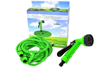 Rozciągliwy wąż ogrodowy 5 do 15 m pistolet 7 funkcji G70051 GEKO