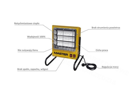 MASTER Promiennik elektryczny TS-3A 0,8 - 1,6 - 2,4 kW