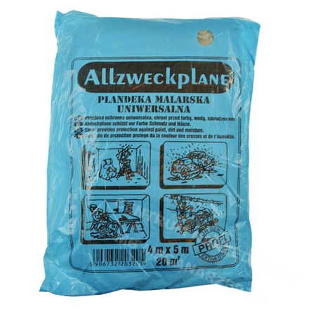 Folia budowlana ochronna 4 x 5 m extra gruba 20 m2 26045 PAINTO