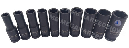 ADLER Zestaw nasadek udarowych długich 1/2" 10szt. 10-24mm