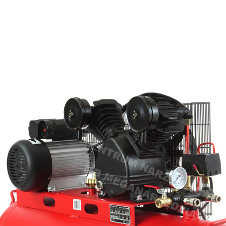 MAR-POL Kompresor olejowy 100L V2 dwutłokowy