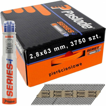 Gwoździe pierścieniowe NFP 2,8 x 63 RS do drewna 142011 PASLODE