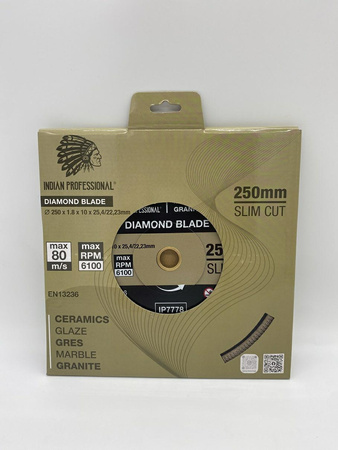 Tarcza diamentowa 250 mm SLIM CUT gres IP7778 INDIAN PROFESSIONAL